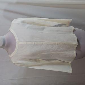 NWT Eileen Fisher White Ballet Neck Top XS